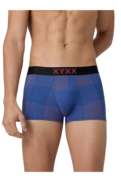 XYXX By Styli Men Nano Checks Super Combed Cotton Printed Trunks