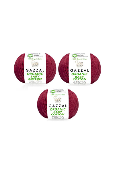 Gazzal خيط أميجورومي من القطن العضوي للأطفال 50 جرام. 3 قطع 429