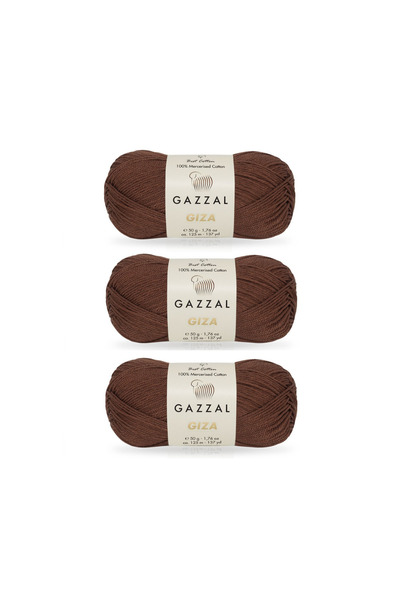 Gazzal جيزة 50 جرام. خيط أميجورومي من القطن المرسيريزد 3 قطع 2485