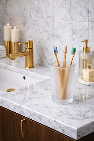 Jenisa Θήκη οδοντόβουρτσας από παγωμένο γυαλί – Κομψός και μοντέρνος οργανωτή...