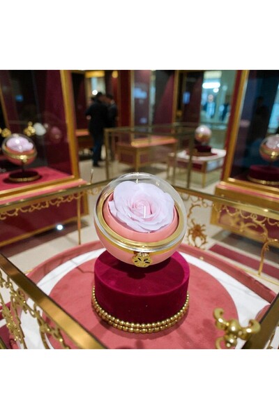 Kuzey Tacı Stylish Ring Box with Rose Figure, Specially Designed for Couples Vip