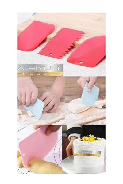 Snow Homs Set of 3 Dough Cutting and Scraping Apparatus Dough Pastry Pastry Cake Donut Shaper Cutter Scraper Set