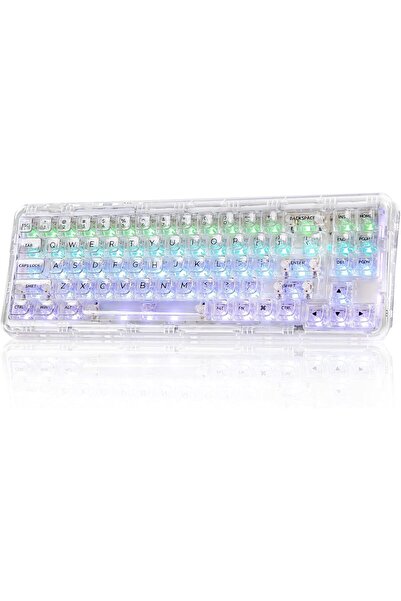 YUNZII X71 Transparent Mechanical Keyboard with Clear Keycaps