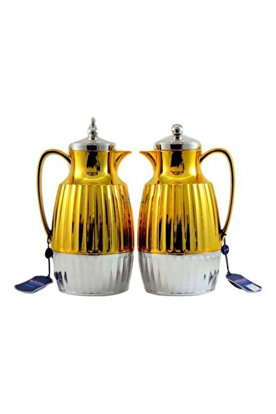AVCI HOME MAKER Homemaker 2-Piece Tea And Coffee Flask Set Gold/Silver