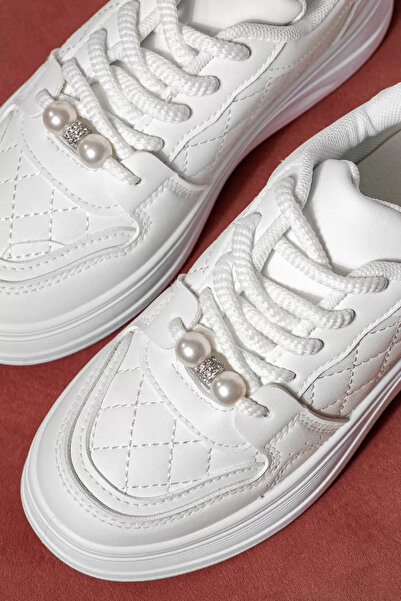 Zaira Λευκά παιδικά πάνινα παπούτσια από οικολογικό δέρμα Iris #21330