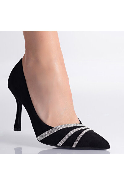 Botinelli Pantofi negri de damă din piele, Sadia, 36