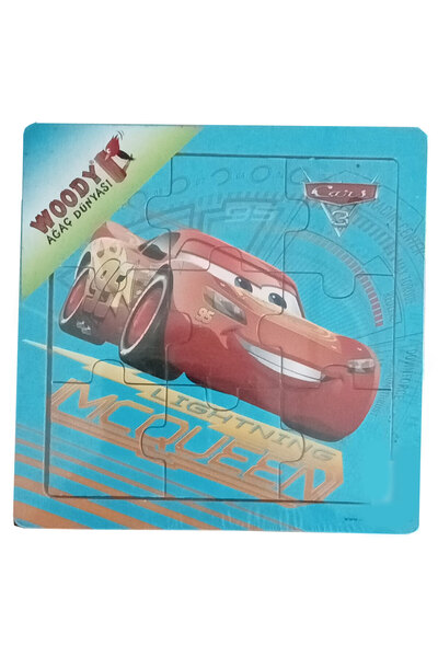 Woody Şimşek McQueen 9 Parça Ahşap Puzzle Yapboz Pazıl