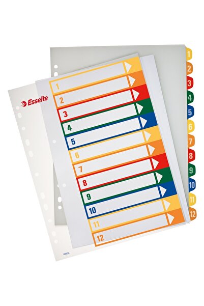Esselte Printable index, A4, numbered 1-12,