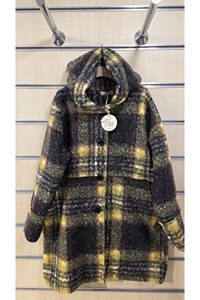 Park Moda Felt Coat Lumberjack Pattern Buttoned