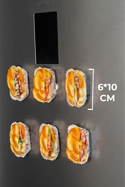 Bonila Handmade Yumuşak Tatlı Dekor: 6'lı Kruvasan Magnet ve Masa Aksesuarı