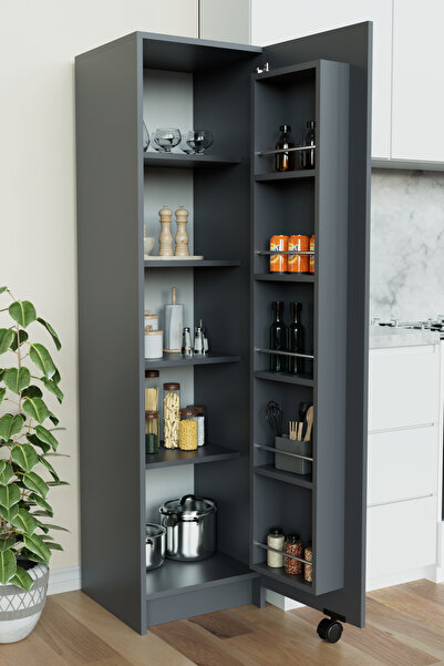 Hediyeler Kapında "Zelvin" Tek Kapaklı Raflı Kiler Dolabı Banyo Dolabı, Mutfa...