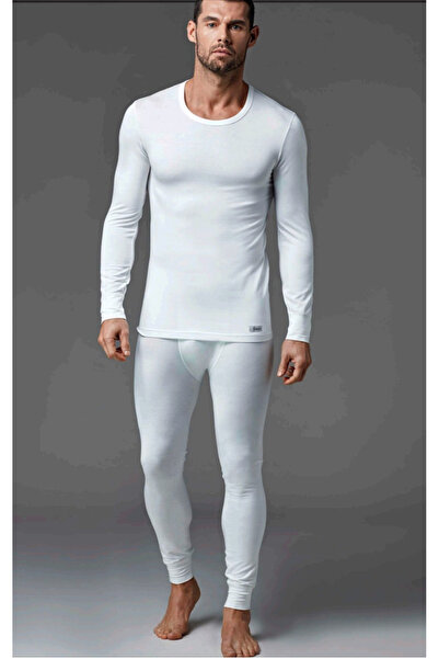 Dagi Men's 0 Collar Long Sleeve Thermal / 47% Viloft 47% Polyester 6% Elastane Single Top