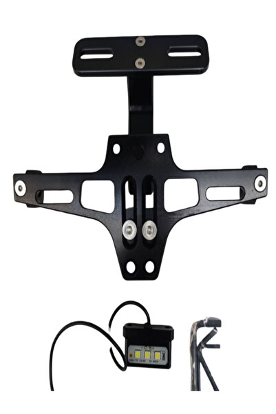 BOSS MOTOR KATLANABİLİR LED'Lİ PLAKALIK CNC SİYAH