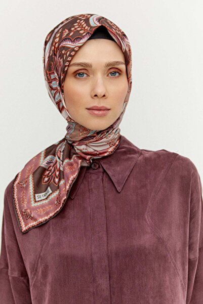 Setrms Çok Renkli Çiçek Desenli Eşarp