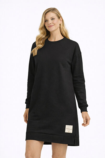 Günpa Collection Günpa 187-12-25 Women's Plus Size Crew Neck Long Sleeve Tuni...