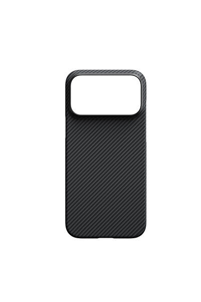 PlanetPhone Husa pentru iPhone 17 Pro Max, din Kevlar, neagra, fibră de arami...
