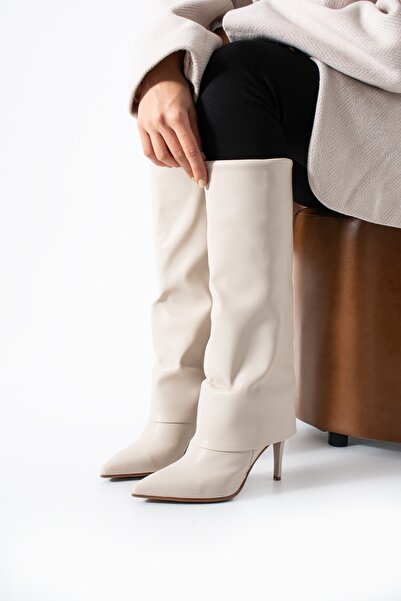 Bufu حذاء نسائي طويل بكعب عالٍ من فيجا