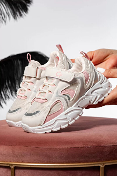 Zaira Adidasi copii bej din piele ecologica Selin #21374 - 34