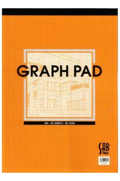 SAB دفتر رسم بياني 80 جرام/م²، 50 ورقة، مقاس A4