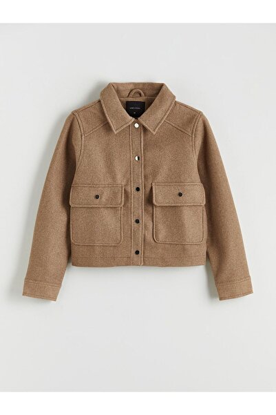 LC Waikiki Lcw Vision Shirt Collar Women's Cashmere Jacket