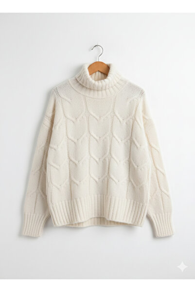 Ambar Ekru Kalın Kazak