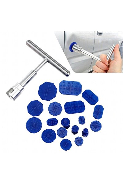 Optim Solution Kit de îndepărtare a zgârieturilor caroseriei auto, ciocan, extractor, 18 ventuze, 10 x 10 cm, argintiu