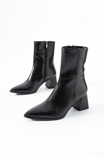 Bufu حذاء نسائي من Emilia بكعب عالٍ ومقدمة مدببة وسحاب جانبي |   مناسب للإطلا...