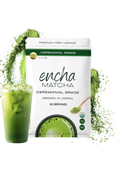 Ceremonial Encha Organic Matcha (Ceremonial-grade, premium 1st harvest, 60g)