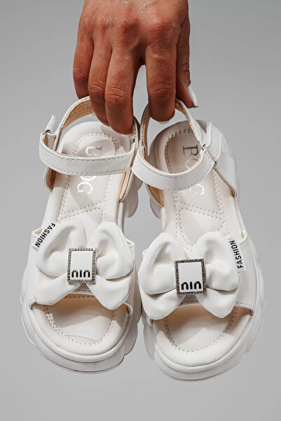 Zaira Sandale fete albe din piele ecologica Darya #21767