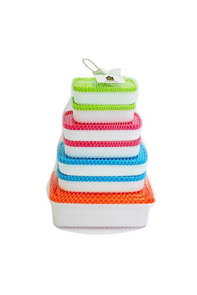 BEE BEE Plastic Food Keeper Set, 7 pcs, Multicolor