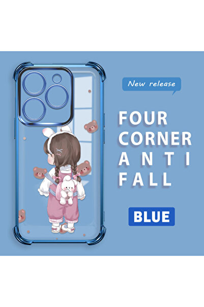 Hontinga حافظة هاتف تكنو سبارك جو 2024 المتوافقة مع طباعة نمط الفتاة، حافظة ه...