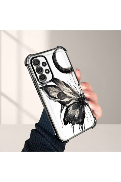 Hontinga حافظة هاتف شفافة متوافقة مع سامسونج جالاكسي A52 مصنوعة من السيليكون ...