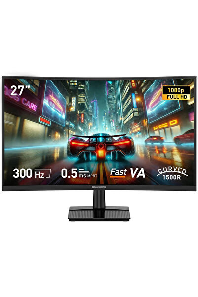 GAMEBOOSTER GB-27C300FF 27'' 300Hz 0.5ms Curved FreeSync Adaptive Sync FHD Fast VA Gaming Monitör