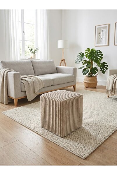 Puf & Co. Fitilli Peluş Puf