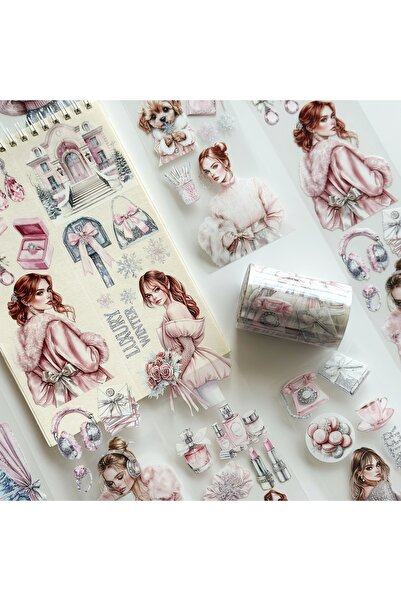 Onwize PET Tape Luxury Winter | Scrapbook & Junk Journal Dekoratif Sticker Bant