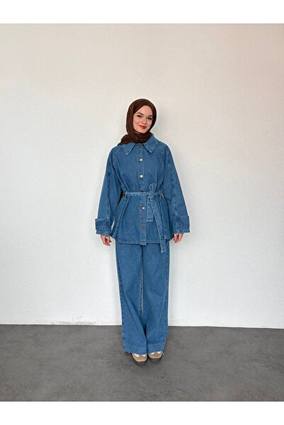 Nissra Ankanoor Denim Jacket Pants Set Anka252014