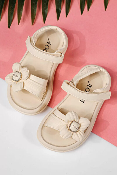 Zaira Μπεζ σανδάλια για κορίτσια από οικολογικό δέρμα Marie2 #22200 - 29