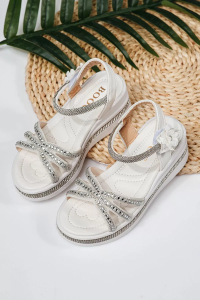 Zaira Λευκά σανδάλια για κορίτσια από οικολογικό δέρμα Ophelia #21755 - 30