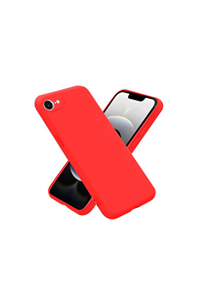 NewFace iPhone 16E Case Nano with Velvet Silicone Inside - Red
