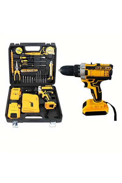 JML1 Mașină de găurit electrică 48V, 2 baterii și încărcător cu 28 de accesor...