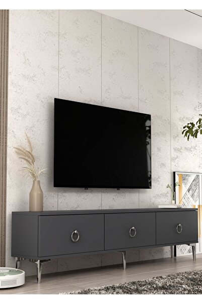DEMONTE DECOR 1349TV180-1DD TV SEHPASI ANTRASİT-GÜMÜŞ