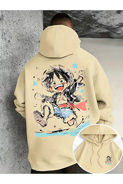 LORVANIY سويت شيرت للجنسين لطيف أنيمي مطبوع 3 Thread K بغطاء رأس