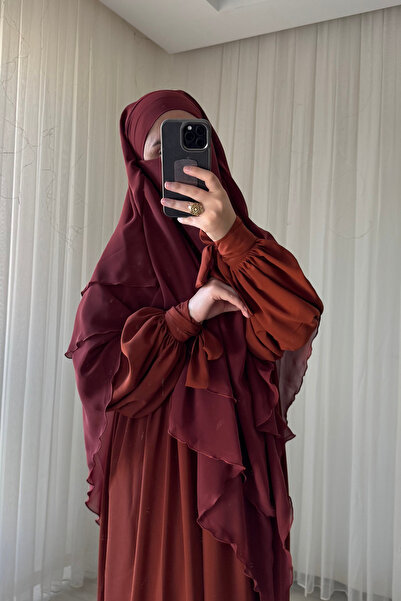 durushams Ferace Souffle Set, Medina Silk Dress, Chiffon Souffle, Princess Set, Hajj, Umrah