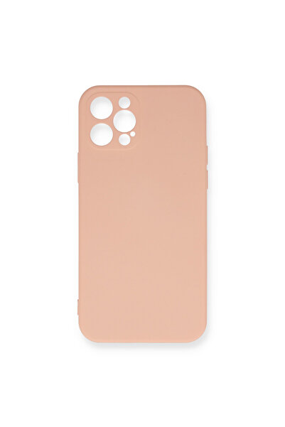 NewFace حافظة آيفون 12 برو ماكس مع داخلية نانو مخملية من السيليكون - بودرة