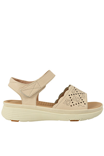 FORMAZIONE Casual sandals, women, FORMAZIONE, 90332 cream, leather 40