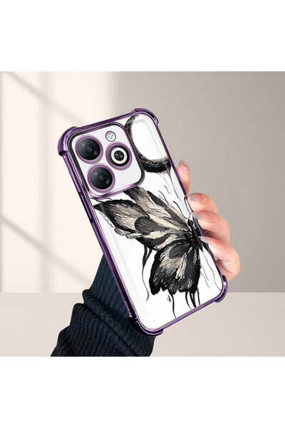 Hontinga غطاء هاتف شفاف من السيليكون مضاد للسقوط لهاتف تكنو سبارك 20/20C