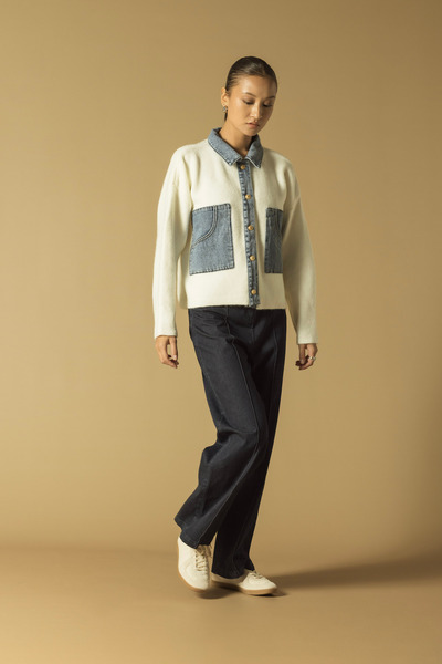 Nisan CARDIGAN TRICOT PENTRU BUZUUNAR DE DENIM