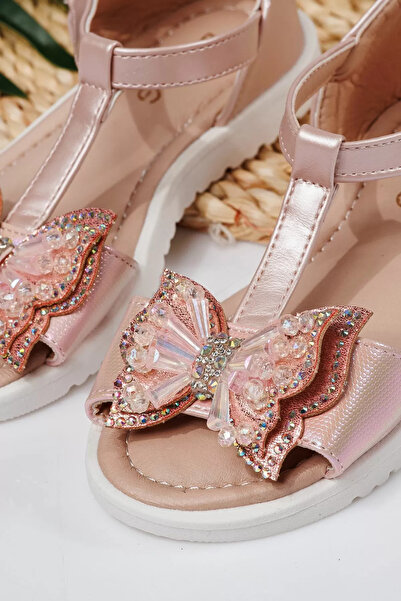 Zaira Sandale fete roz din piele ecologica Belinda #21921 - 27