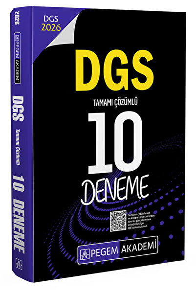 Pegem Akademi Yayıncılık 2026 DGS Tamamı Çözümlü 10 Deneme -