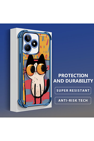 ucuc حافظة حماية من السيليكون الشفاف المتوافقة مع هاتف Realme Note 50 بأنماط ...